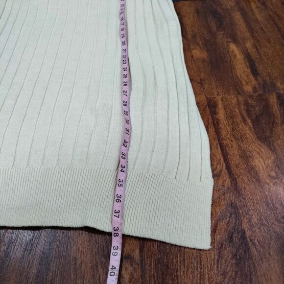 Topshop Knitted Oversized Ribbed Funnel Midi Dress Cozy Stone-Neutral Womens M - Picture 12 of 12